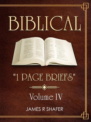 cover image of Biblical "1 Page Briefs"